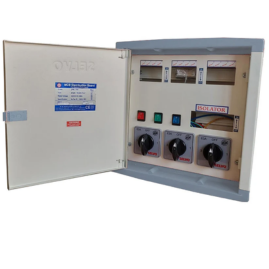 SELVO 63 Amp 4 Ways TPN Phase Selector Distribution Board (Fitted with 63A Rotary switches & duly wired)  DIMENSION : 41X39X16 Approx in cm