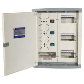 SELVO  6 Ways TPN Phase Selector Distribution Board ( Without Rotary Switch Fitted) DIMENSIONS: 52x39x16 approx  in cm