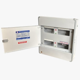 SELVO 6 Way TPN Sun Series Distribution Board | Metal Double Door MCB Panel Board | Heavy Duty Powder Coated Electrical Distribution Box for Industrial & Commercial Use