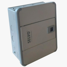 SELVO 4 Way SUN Series SPN Double Door Distribution Board | Metal MCB DB Box | Powder Coated Rust Proof | Wall Mounted | Safe & Durable Electrical Enclosure