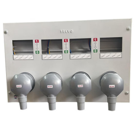 SELVO 32A 4 Ways TPN Metal Clad Plug & Socket Distribution Board (Product Dimension : 43x26x14 in cm)